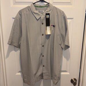 New England Patriots Tommy Bahama Embroidered Shirt NWT Sz Large Retail $158